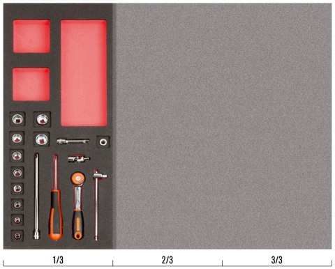 BAHCO Zestaw nasadek 1/4" 5.5-14 mm, 17 elementów BAHCO