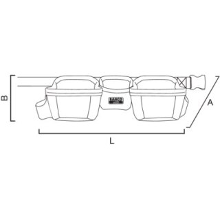 BAHCO Pasek narzędziowy 3 kieszeniowy dla juniora BAHCO