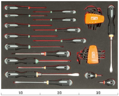 BAHCO Wkład narzędziowy 34 elementów - PŁ, PH, PZ, TORX, Imbusy BAHCO