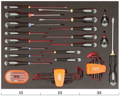 BAHCO Wkład narzędziowy MIX SCD BITS - 66 elementów BAHCO