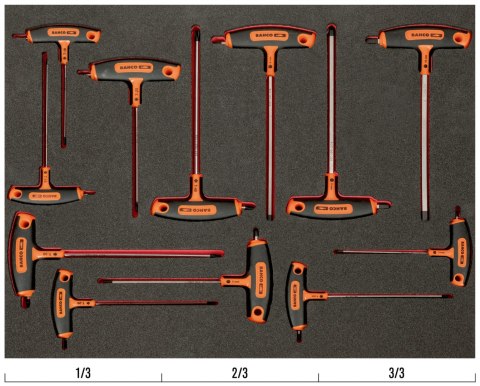 BAHCO Wkład narzędziowy imbus + TORX - 12 elementów BAHCO