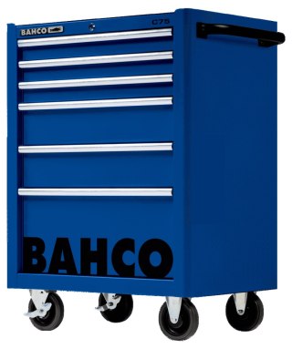 BAHCO Wózek narzędziowy C75, 6 szuflad, 956x501x763 mm, 1475K6BLUE (niebieski) BAHCO