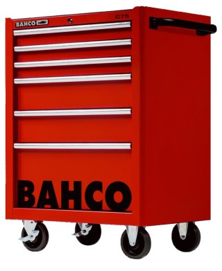 BAHCO Wózek narzędziowy C75, 6 szuflad, 956x501x763 mm, 1475K6RED (czerwony) BAHCO