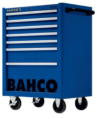 BAHCO Wózek narzędziowy C75, 7 szuflad, 956x501x763 mm, 1475K7BLUE (niebieski) BAHCO