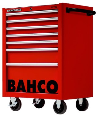 BAHCO Wózek narzędziowy C75, 7 szuflad, 956x501x763 mm, 1475K7RED (czerwony) BAHCO