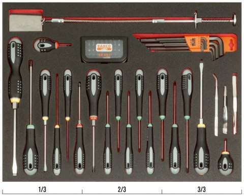 BAHCO Zestaw bitów MIX SCD 1 - 63 elementy BAHCO