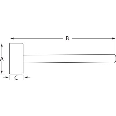 BAHCO Młotek bezodrzutowy 620g, główka 97mm BAHCO