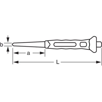 BAHCO Punktak centrujący 4 mm z 2-materiałową rękojeścią BAHCO