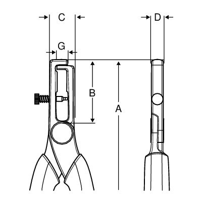 BAHCO Szczypce do ściągania izolacji ERGO TAH o długości 167 mm zakres 0.5-5 mm BAHCO