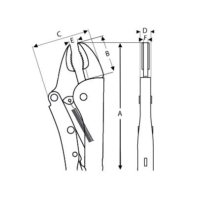 BAHCO Szczypce zaciskowe zakrzywione 140 mm BAHCO