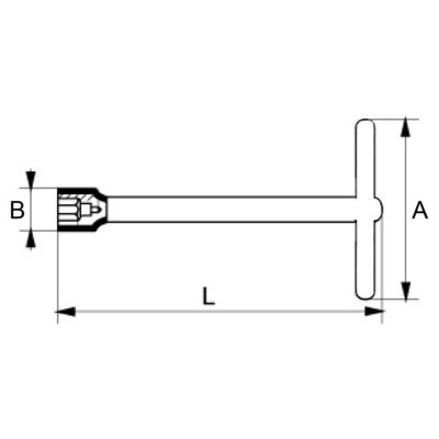 BAHCO Klucz nasadowy T-kształtny izolowany 8.0 mm BAHCO