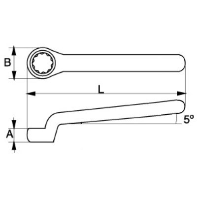 BAHCO Klucz oczkowy izolowany odsadzony 6.0 mm BAHCO