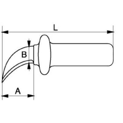 BAHCO Nóż zakrzywiony izolowany 180 mm BAHCO