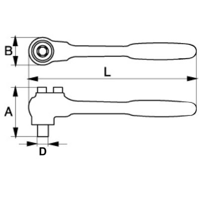 BAHCO Grzechotka izolowana 1/2" 28 zębów 270mm BAHCO