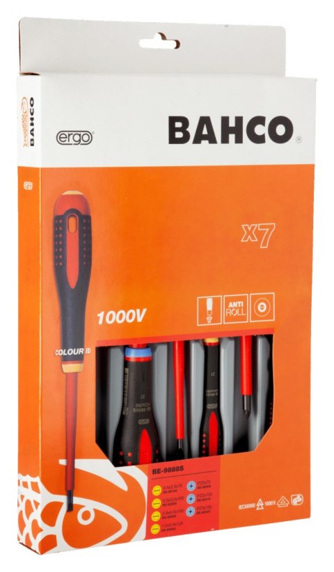 BAHCO Wkrętak izolowany ERGO, Pozidriv 2x150 mm BAHCO