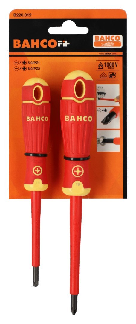 BAHCO Wkrętaki BahcoFit, zestaw 2szt., Pozidriv combi BAHCO