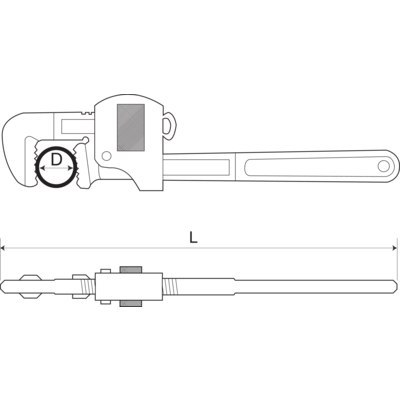 BAHCO Klucz do rur Heavy Duty 10", nieiskrzący CU-BE BAHCO