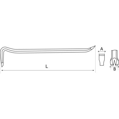 BAHCO Łom nieiskrzący CU-BE 16x460 mm BAHCO