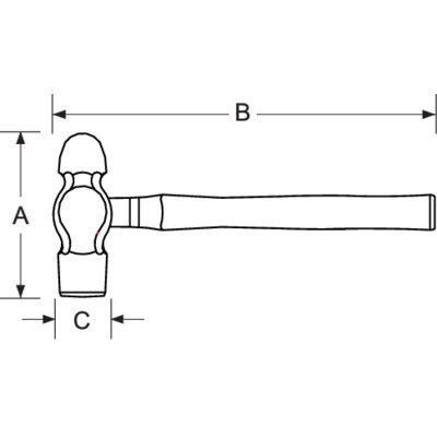 BAHCO Młotek kulisty nieiskrzący AL-BR 340g BAHCO