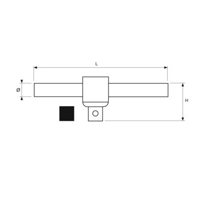 BAHCO Pokrętło przesuwne T 1/2" 250 mm nieiskrzące AL-BR BAHCO