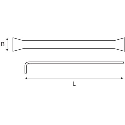 BAHCO Skrobak odgięty nieiskrzący 310 mm BAHCO