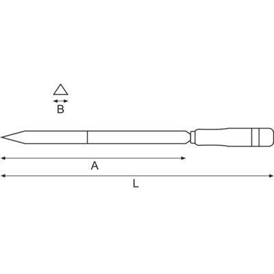 BAHCO Skrobak trój-kwadratowy z uchwytem bukowym 300 mm BAHCO