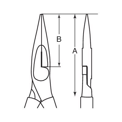 BAHCO Szczypce półokrągłe wydłużone nieiskrzące 160 mm BAHCO