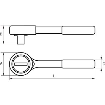 BAHCO Grzechotka nieiskrząca AL-BR 3/4" 320 mm BAHCO