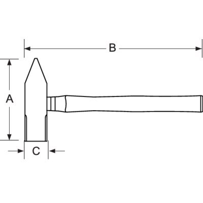 BAHCO Młotek nieiskrzący z trzonkiem z włókna szklanego 300g BAHCO