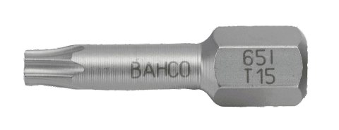 BAHCO Końcówki obrotowe do wkrętaka TORX T40 ze stali nierdzewnej 25 mm - 5 sztuk BAHCO