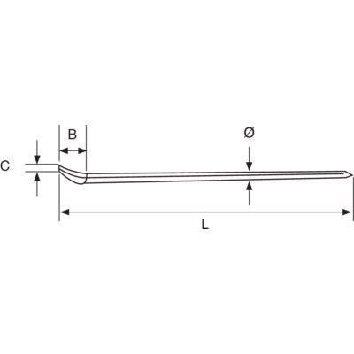 BAHCO Przecinak nierdzewny 23x500 mm BAHCO