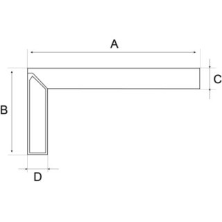 BAHCO Kątownik ciesielski prosty 1000 mm BAHCO