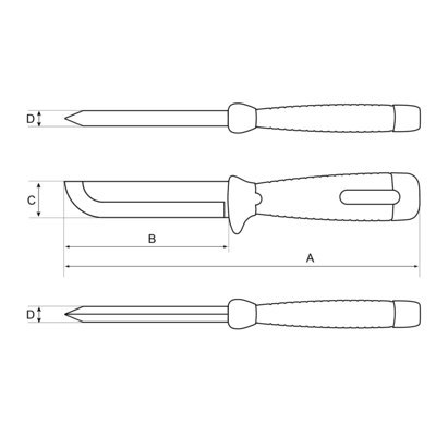 BAHCO Nóż do rozbijania, długość ostrza 103 mm, szerokość ostrza 25 mm BAHCO