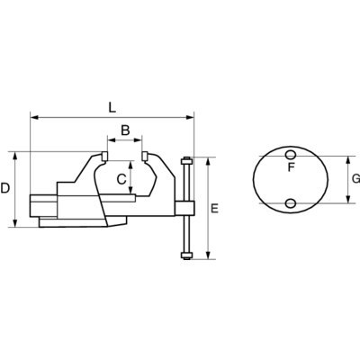 BAHCO Imadło ślusarskie 125 mm BAHCO