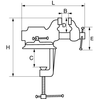 BAHCO Imadło stołowe 63 mm BAHCO