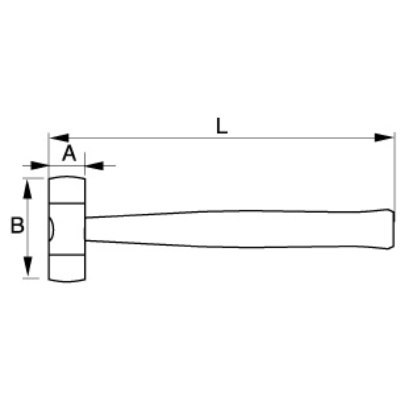 BAHCO Młotek nylonowy 35 mm z drewnianym trzonkiem BAHCO