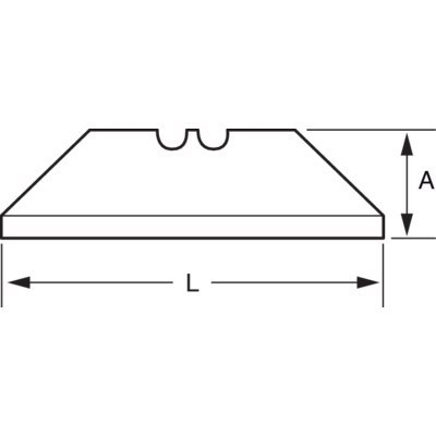 BAHCO Ostrza noża bezpieczne w użyciu, 19x55.5 mm, 5 szt. BAHCO