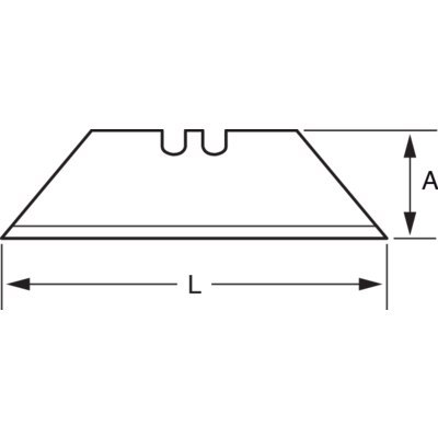 BAHCO Ostrza trapezowe do noży użytkowych 19x60mm, 10 szt. BAHCO