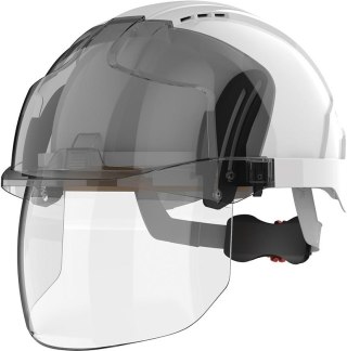 JSP Kask EVO VISTAshield z wizjerem, biały