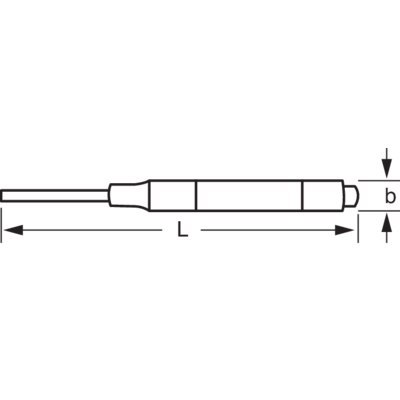 BAHCO Przebijak z koszulką radełkowaną 1.8 mm BAHCO