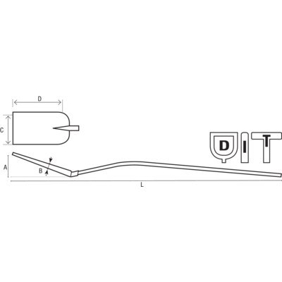 BAHCO Łopata do śniegu 780mm, główka 250x300mm, 0.8kg BAHCO