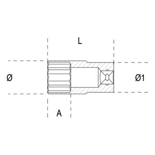 Beta Nasadka 1/2" 6-kątna 10 mm długa, 920AL Beta