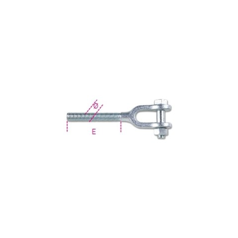 Beta Śruba z szaklą do nakrętek napinających ocynkowana M10x63 mm, WFL 470 kg Robur