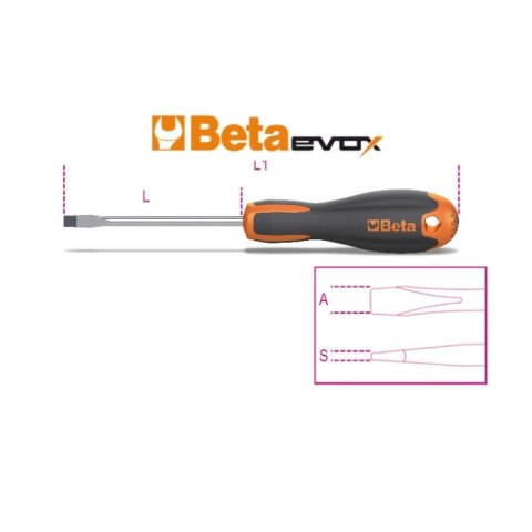 Beta Wkrętak płaski Evox 0.6x3.5x75 mm, 1201E Beta Beta Wkrętak płaski Evox 0.6x3.5x75 mm, 1201E Beta