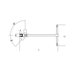 Beta Klucz nasadowy typu T 6-kątny 10 mm z przegubem, 952 Beta