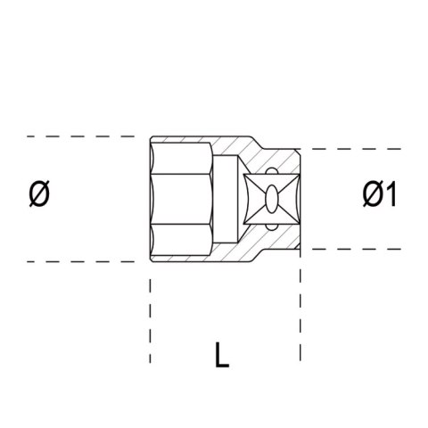 Beta Nasadka 1/2" 12-kątna nieiskrząca CU-BE 26 mm, 921BA Beta