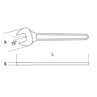 Beta Klucz płaski jednostronny 21 mm, 52 Beta