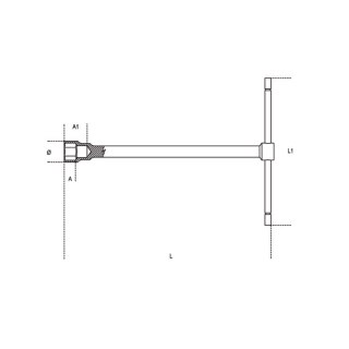 Beta Klucz nasadowy typu T 6-kątny 10 mm, 950 Beta