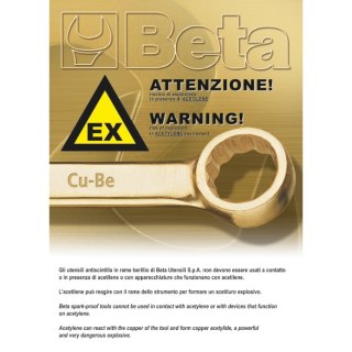 Beta Klucz płaski jednostronny do pobijania nieiskrzący CU-BE 70 mm, 58BA Beta