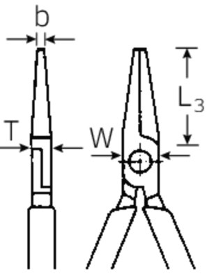 STAHLWILLE Szczypce okrągłe, krótkie, izolowane 1000V L=160mm; chromowane STAHLWILLE